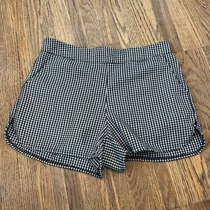 John Galt Black White Checkered Shorts